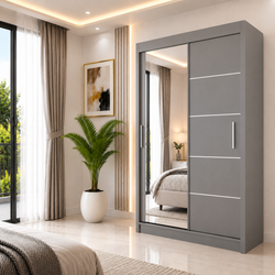 LYON Sliding Door Wardrobe with Mirror – Multiple Sizes & Colours
