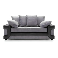 Dino Cord Fabric Corner Sofa with Footstool – 2, 3 Seater or Corner, Soft Corduroy Couch with Bed Option