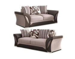 Shannon Chenille Sofa – 2 & 3 Seater, Snake Pattern Fabric, Scatter Back Cushions, Two-Tone Design
