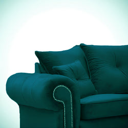 Ashwin Plush Velvet Sofa – Corner, 2 & 3 Seater, Thick Foam Cushions, Modern Luxury Sofa