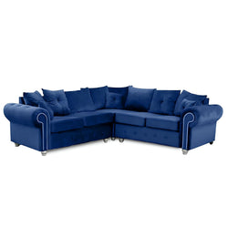 Ashwin Plush Velvet Sofa – Corner, 2 & 3 Seater, Thick Foam Cushions, Modern Luxury Sofa