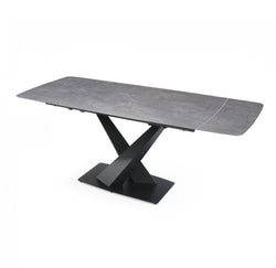 Nordic Rock Extendable Ceramic Dining Table – Sintered Stone Top, Seats 6, Modern Dining Table