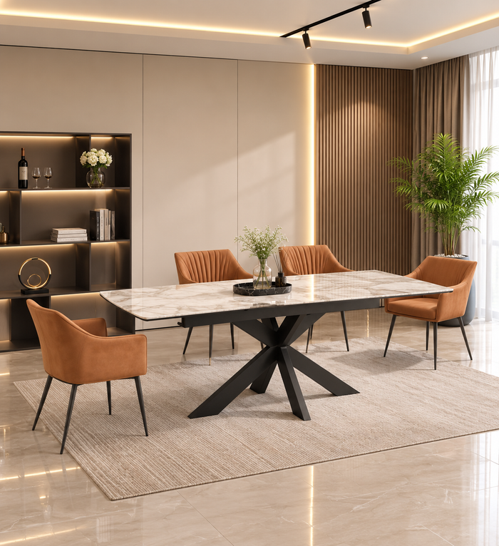 Verona Extendable Sintered Stone Dining Table – Modern Luxury Expandable Table