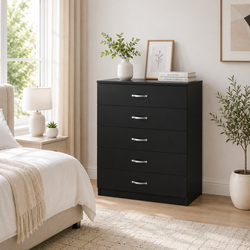Chester 5-Drawer Chest – Classic Bedroom Storage Unit – Multiple Colours – Pre-Assembled Option Available