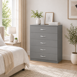 Chester 5-Drawer Chest – Classic Bedroom Storage Unit – Multiple Colours – Pre-Assembled Option Available