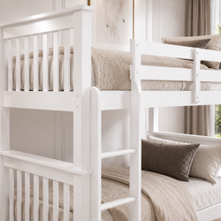 Lily Wooden Bunk Bed with Guest Bed  – Solid Pine Space-Saving Frame – Kids Bedroom Furniture