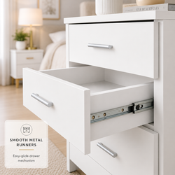 3 Drawer Bedside Table – Compact Nightstand with Storage, Modern Bedroom Furniture, Multiple Finishes
